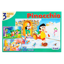Didactico 3 Puzzles 26pcs Pinocho 26,5x18cm # 33002